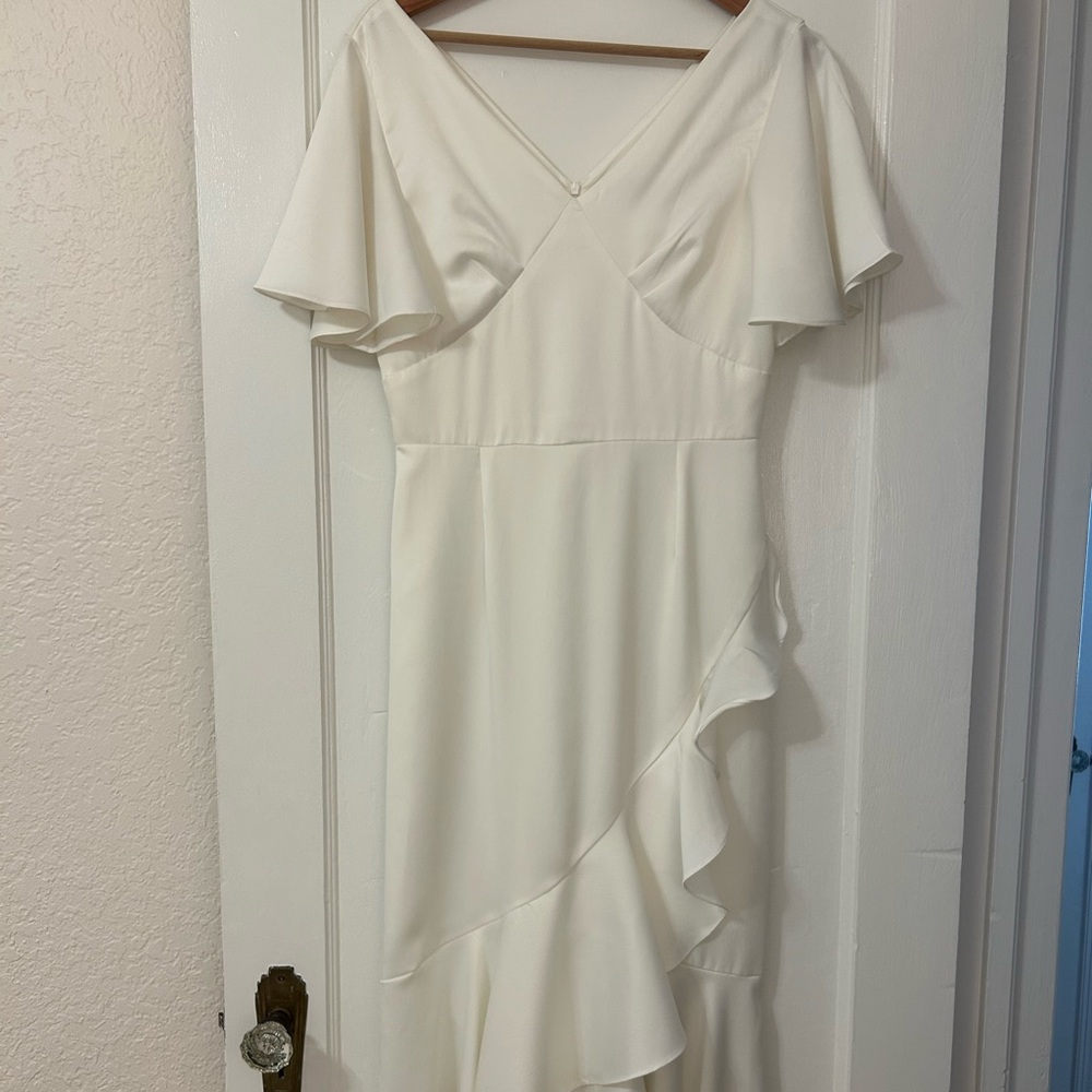 White Satin Amylynn Dress